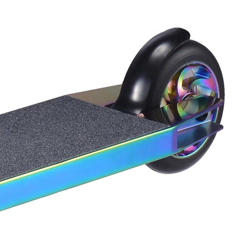 Rainbow Color Stunt Pro Kick Scooter And Barrel Freestyle Pro Scooter Wheels 110mm