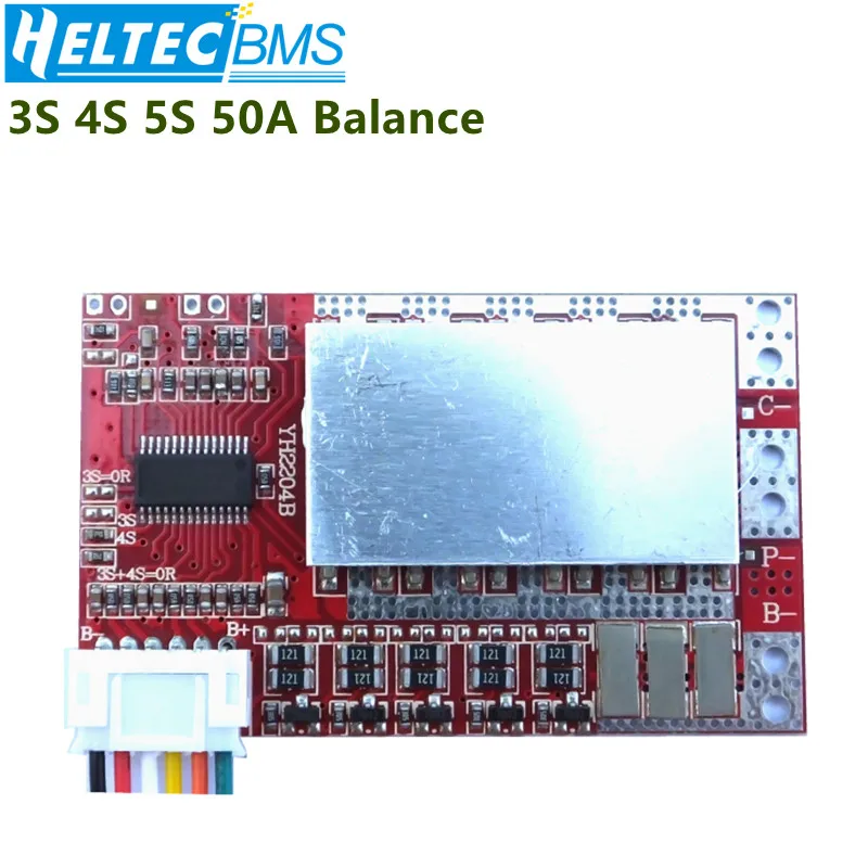 Balanced 3S 4S 5S  50A BMS Board for 3.7V Lithium battery/3.2V Lifepo4 protection board