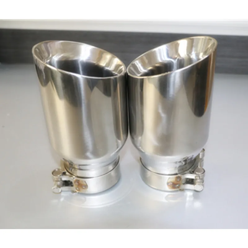 High-quality:Inlet 63mm to Outlet 89mm stainless steel universal Exhaust Tip, Escape car exhaust tip 1 piece