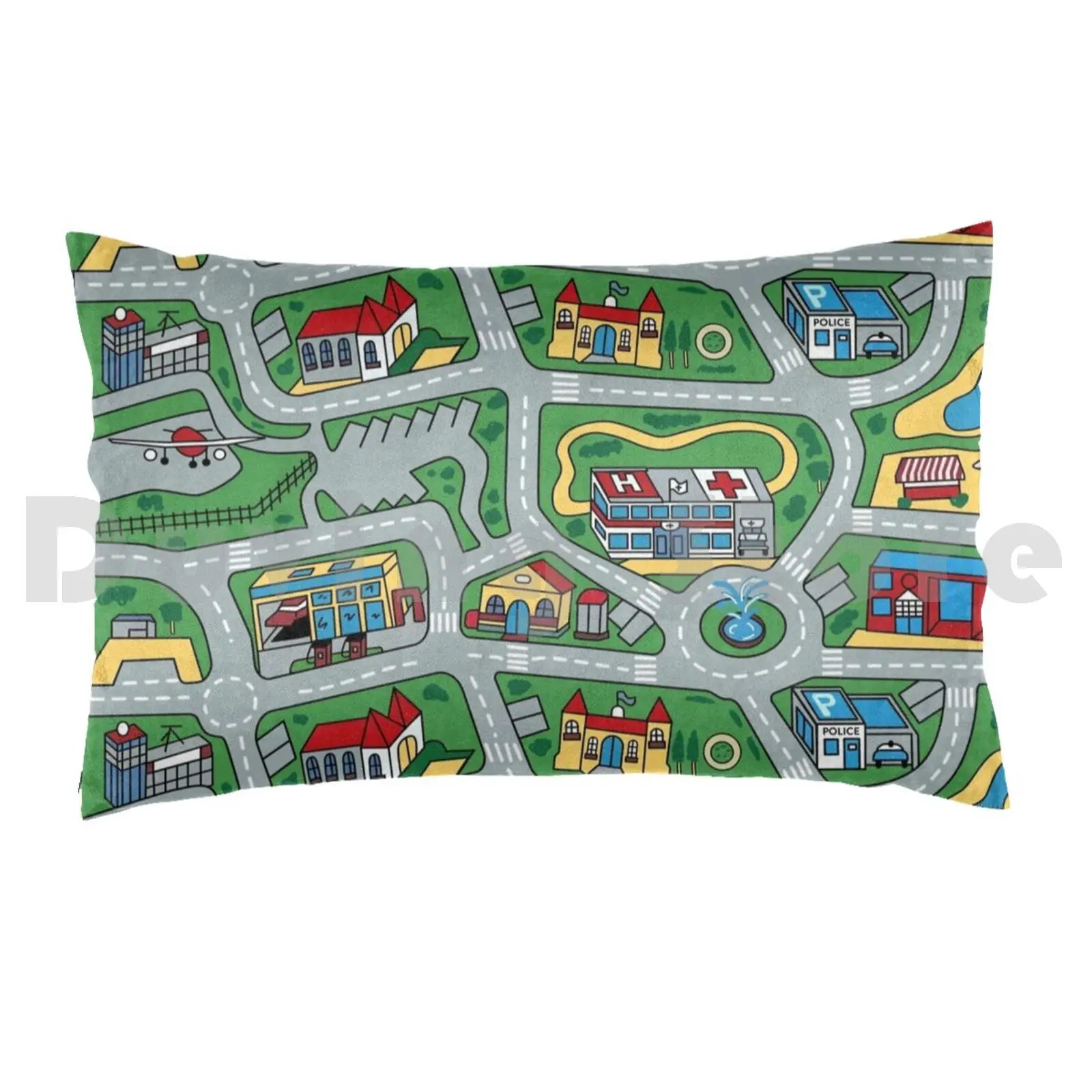 Car City Road 90s Nostalgic Toy Pillow Case Printed 50x75 90s Kids Remember Nostalgia Nostalgic