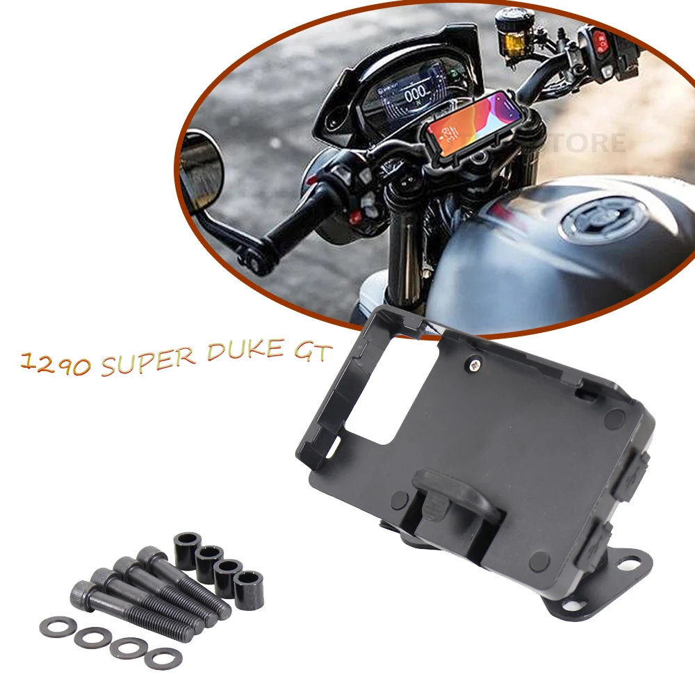 

For 1290 Super Duke GT 2016-2021 2020 2019 2018 2017 NEW Motorcycle Accessories Black Mobile Phone Holder GPS Stand Bracket