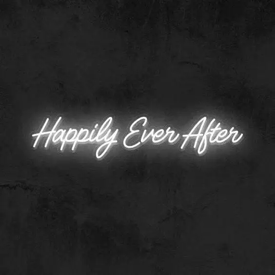 OHANEONK Custom Led Happily Ever After Flexible Neon Light Sign Wedding Bedroom Home Wall Decor Marriage Party Decorative