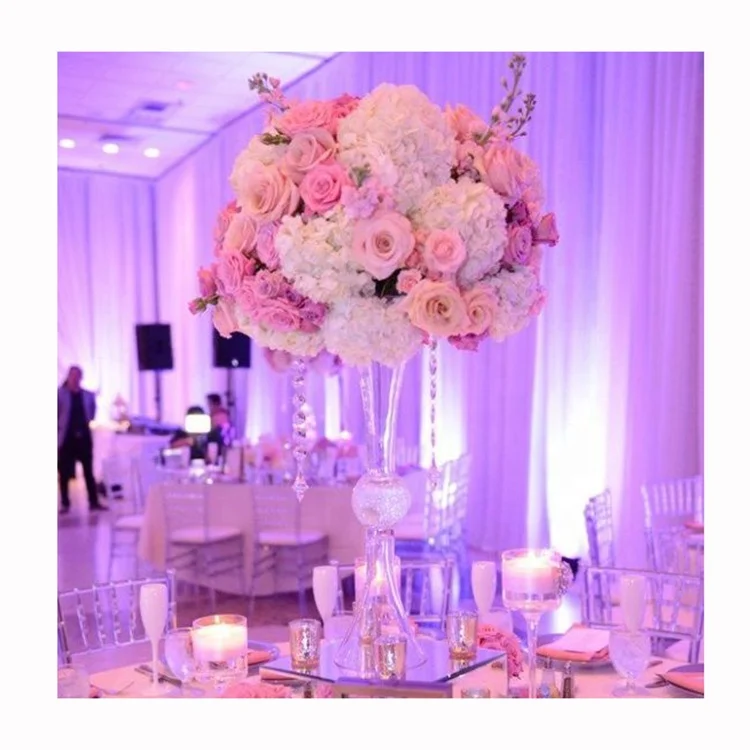 10pcs)Wedding Party Table Centerpieces Road Lead crystal glass Flower Vase Stand for Home Event Decoration1461