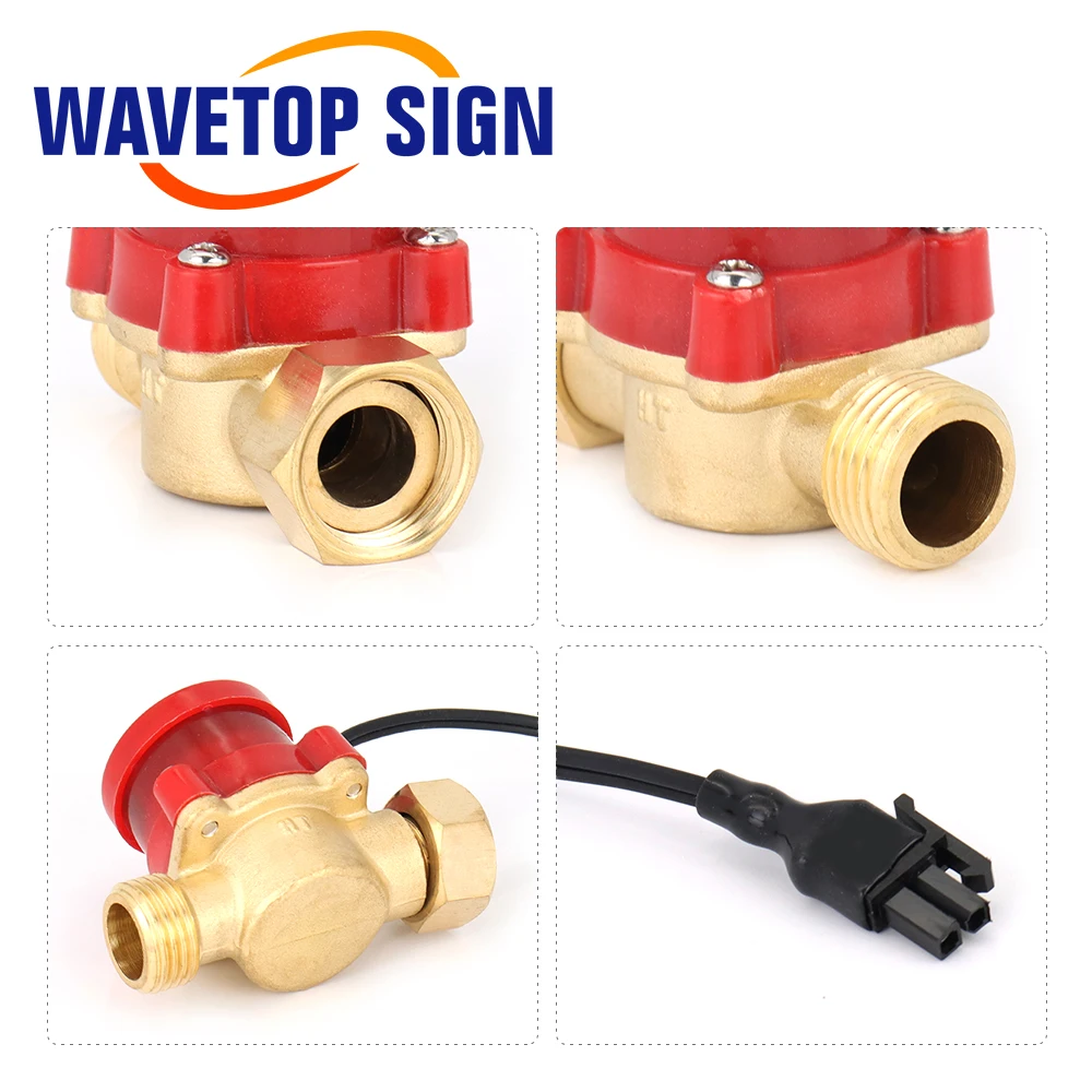 Water Flow Switch Sensor A B Pressure Controller Automatic Circulation Pump Thread Connector Protect CO2 Laser Tube