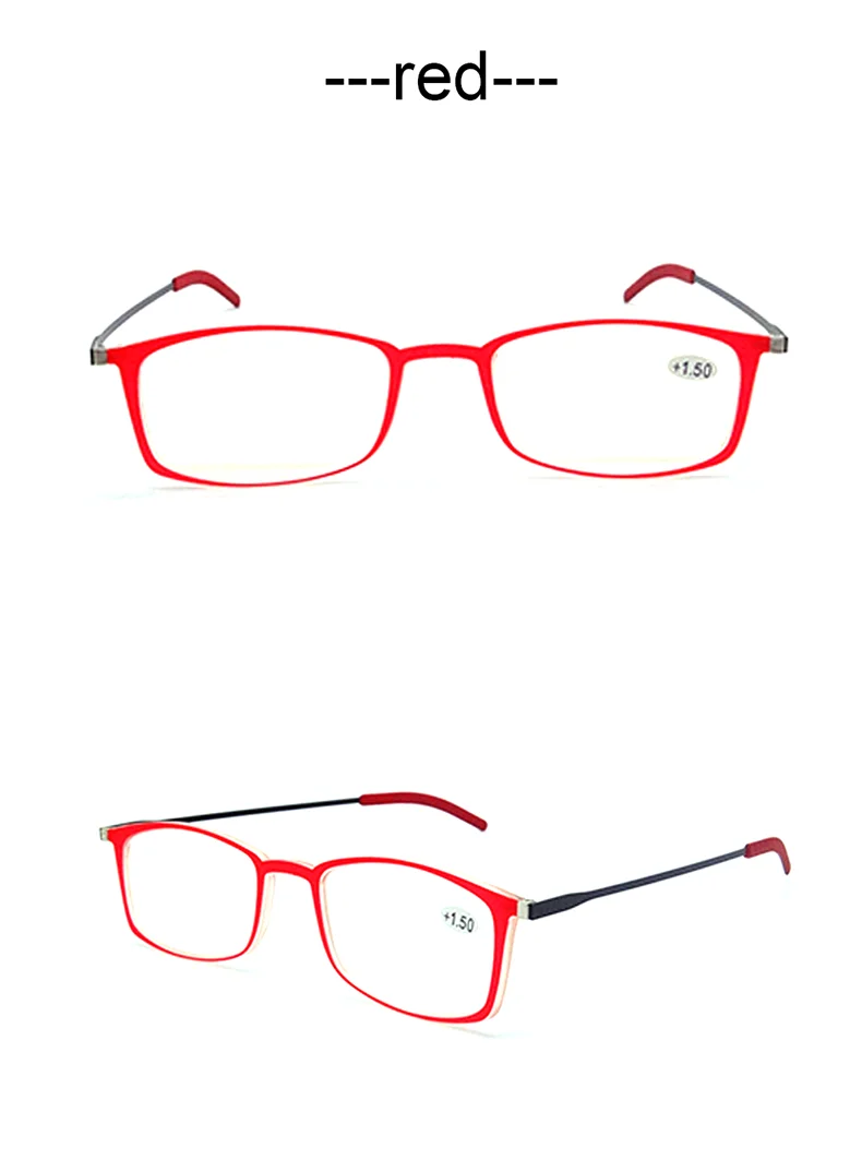 Sighttoo Ultradünne Lesebrille, tragbare Brille, TR90 für Männer mit Schlüsselanhänger-Etui, Metallrahmen, Presbyopie-Brille für Frauen – Detail 9