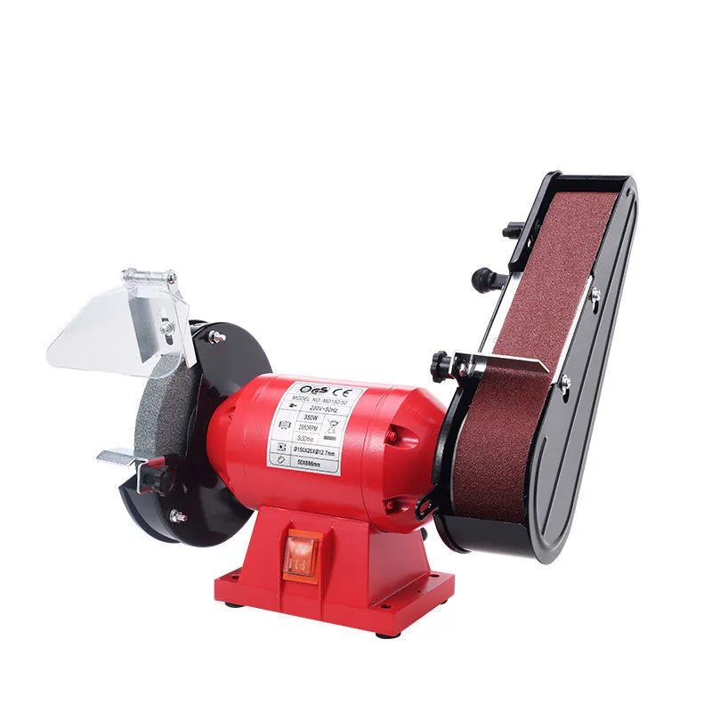 230V High Power Bench Type Grinding Wheel Belt All-In-One Multi-Function Miniature Grinder Belt Polishing Machine