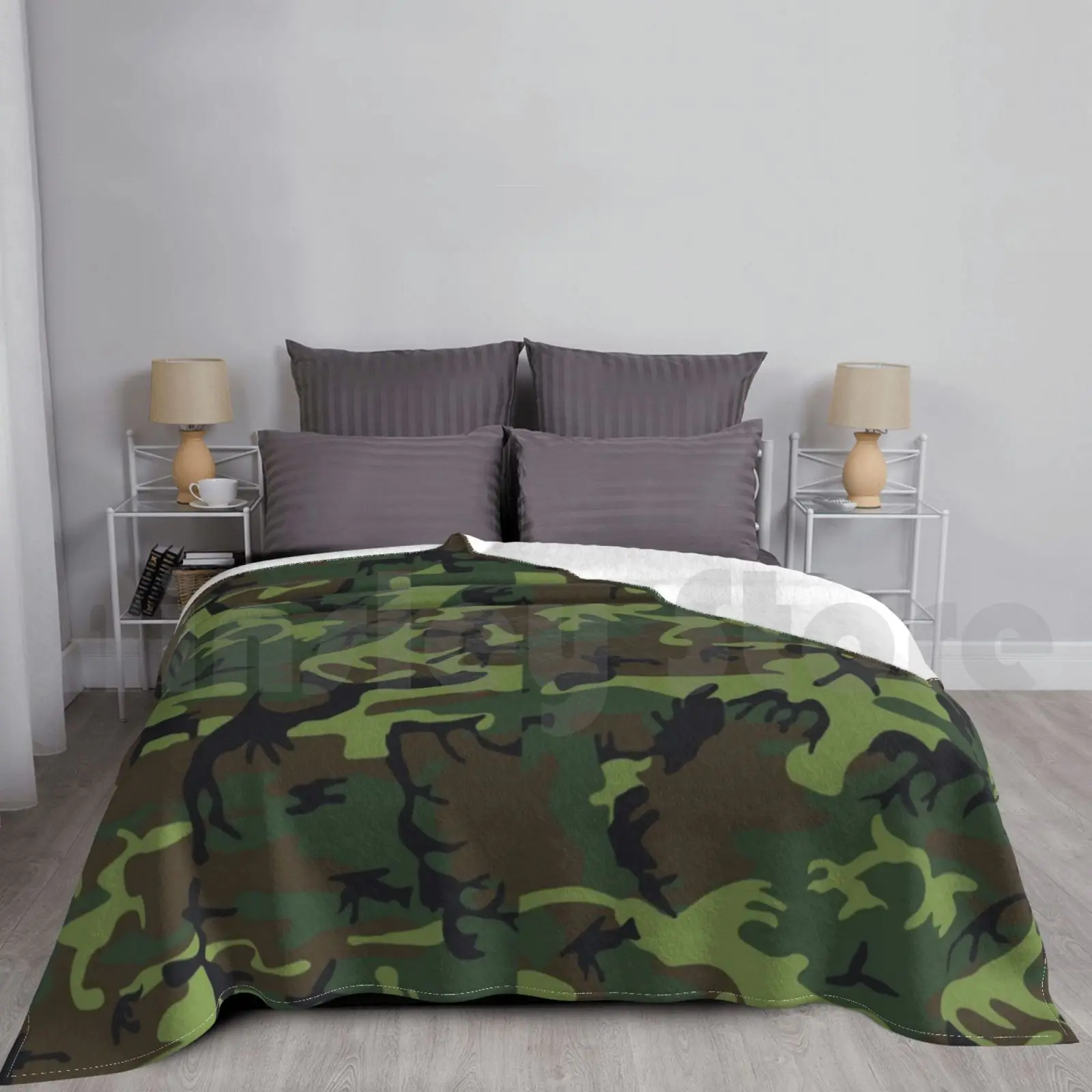 

Military Camo Pattern , Army Camouflage Blanket Super Soft Warm Light Thin Military Camo Pattern Army Camouflage