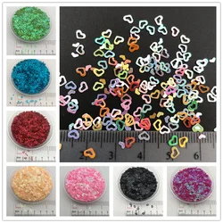 Paillettes sciolte in PVC a forma di cuore vuoto, Paillettes glitterate, Manicure per Nail Art, coriandoli da sposa, accessori per ornamento, 20G, 3mm