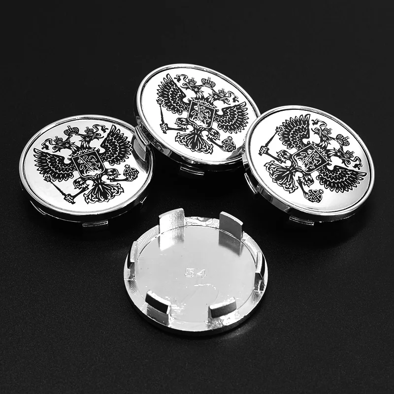 4Pcs 54mm Russian National Shield Logo Car Wheel Center Cap Hub Cap for LADA TOYOTA NISSAN Hyundai KIA Chevrolet Mitsubishi Ford