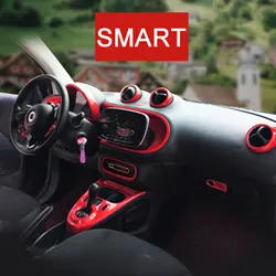 Car Dashboard Air Outlet Decoration Sticker Tachometer Box Window Lifting Shell For Smart 453 Fortwo Forfour Accessories Styling