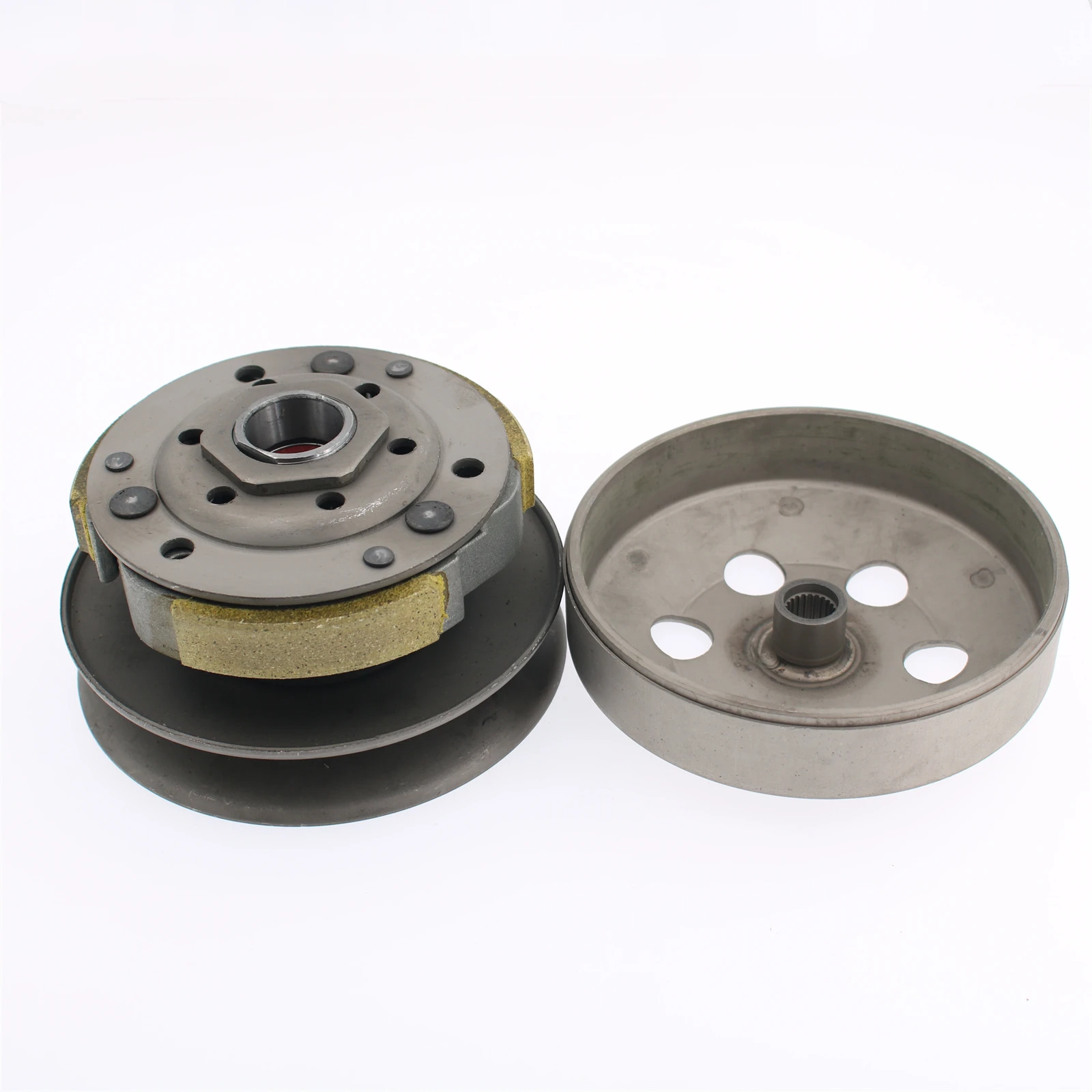 Wilebo Driven Pulley Rear Clutch Assembly with Clutch Bell for GY6 49cc 50cc 80cc 100cc 139QMB 139QMA Engine Scooter Moped ATV