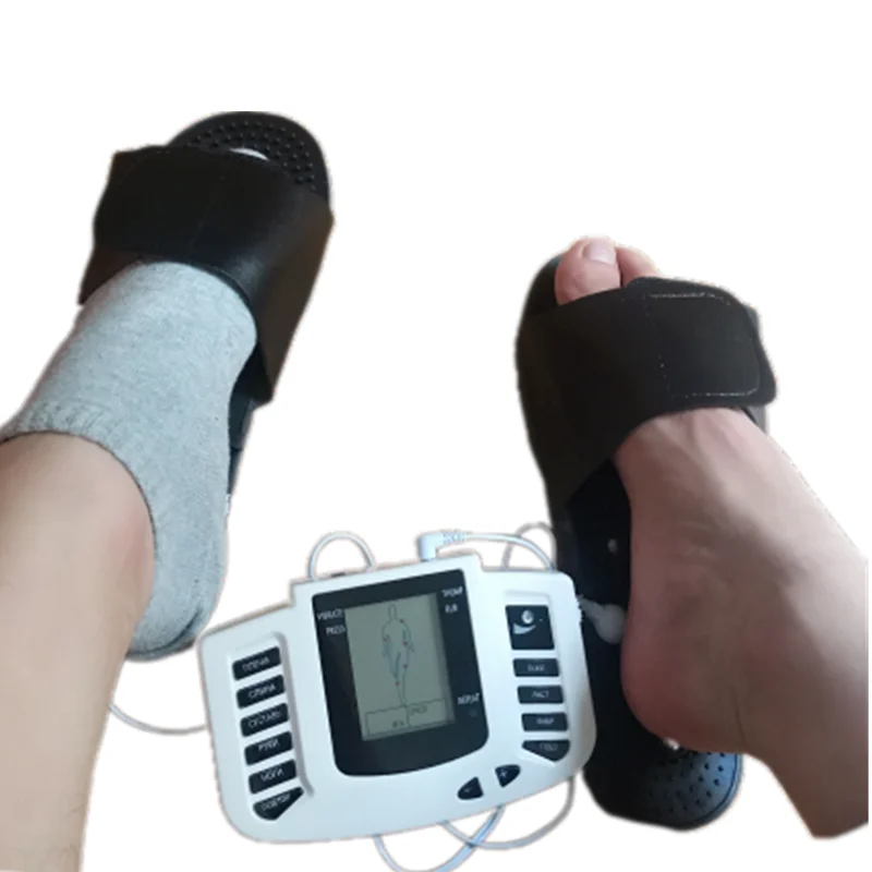 Electric Tens Pulse Rub Thump Press Therapy Body Massager E-stim 20pcs Electrode Pads Gloves Foot Massage Slippers