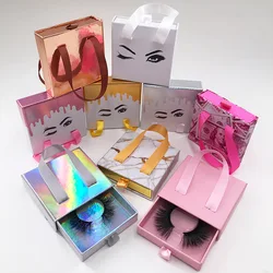 Custom Eyelashes Packaging Square Marble Gift Lash Boxes For False Lashes Private Labels