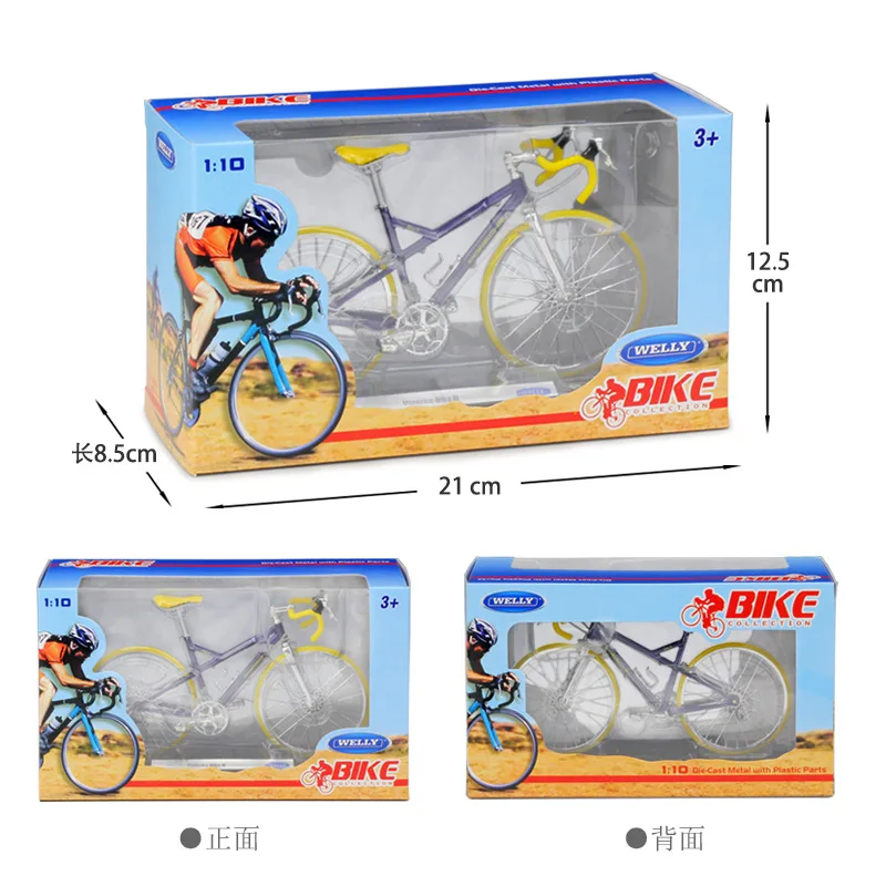 WELLY 1:10 Metal Classic Model Cycling Porsch/BMWAudi Road Bike Diecast Toy Road/Mountain Bike Alloy Bicycle Gifts Collection