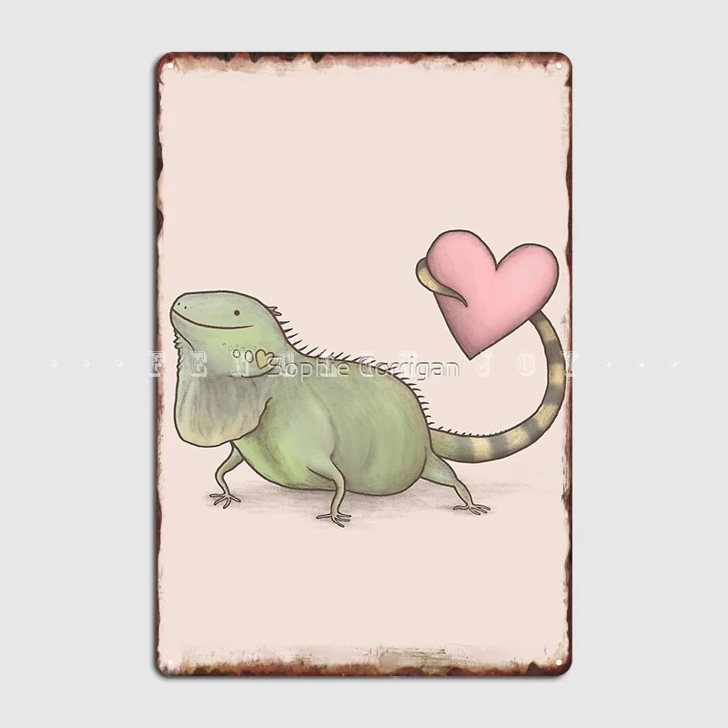 Iguana Love You Metal Sign Club Party Club Bar Personalized Poster Tin Sign Poster