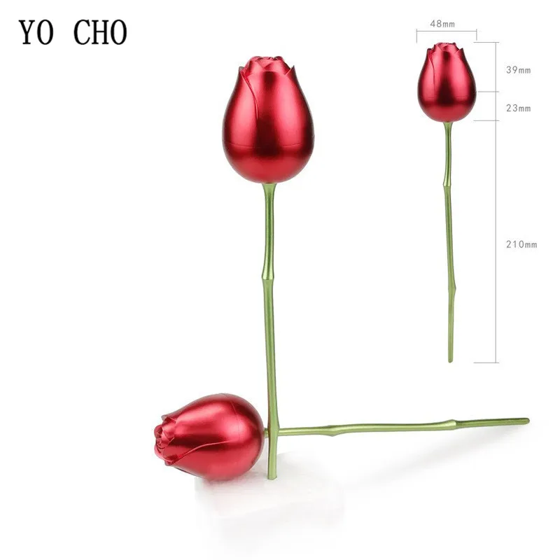 Creative simulation flower rose metal rose jewelry box confession gift box home decoration girlfriend gift
