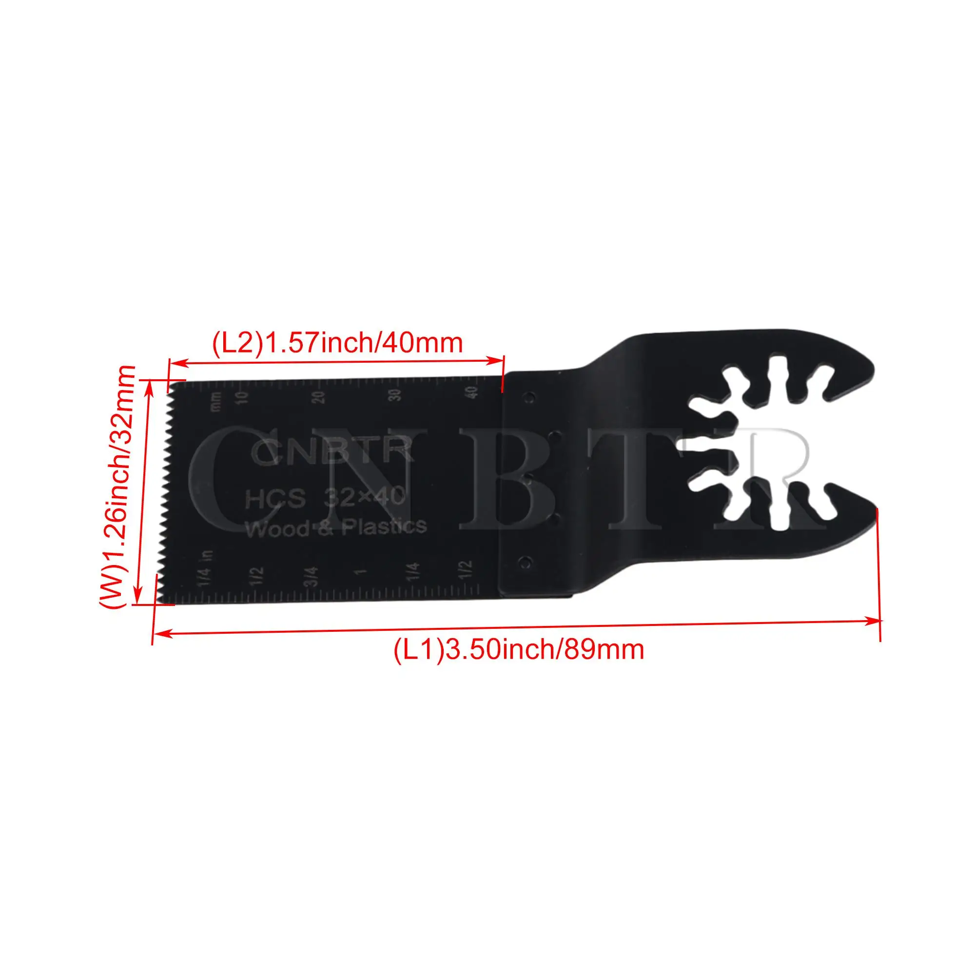 Black High Carbon Steel Quick Flat Scraper Oscillating Multi Tool 32x40mm