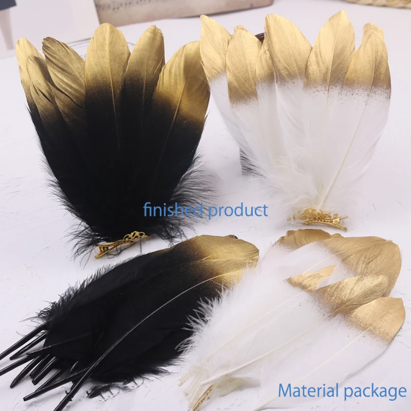 DIY Material Package Feather Hairpin Angel Hairpin Headband Hair Clips For Women Tiaras crowns Photographic Props