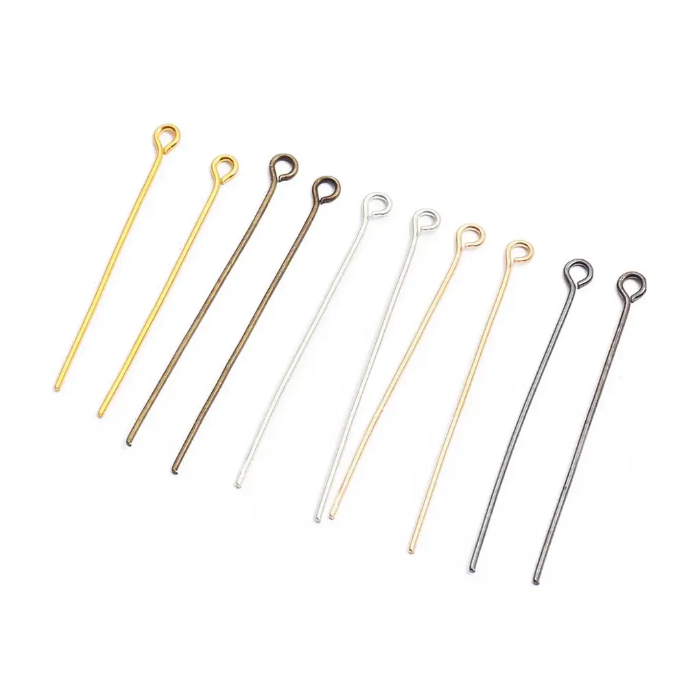 200pcs Oro Argento Colore Degli Occhi Testa Spilli 16 20 24 30 40 45 50 millimetri Occhio Spilli Testa Spilli per Gioielli Fai Da Te Che Fanno Gli