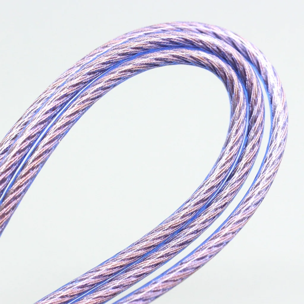 100 متر Type2 الأرجواني مرحبا الدقة المتطرفة لينة 4*5*7/0.05 مللي متر 7N Litz OCC سلك OD: 1.8 مللي متر لتقوم بها بنفسك مخصص سماعة كابل 140core LN 007734