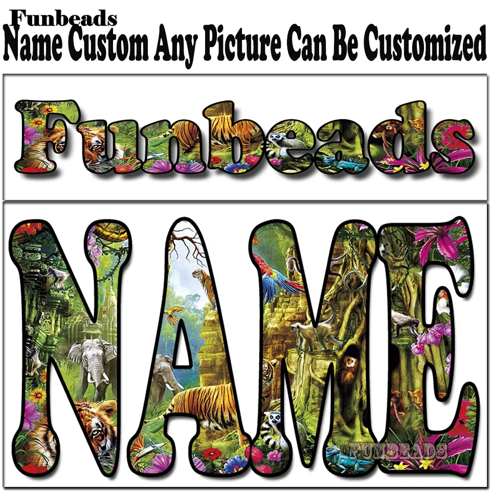 Name Letter Custom Diamond Painting Customize your name with a picture you like Full Square Round Drill Mosaic Novelty Gift,