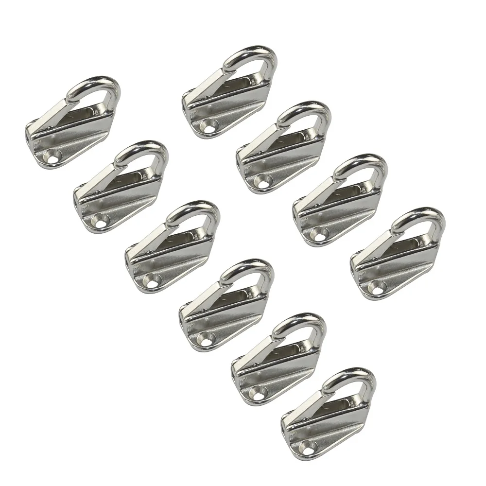 

10PCS Fender Hook With Closed Spring Clip Stainless Steel 316 Marine Boat Hardware Fending Hook