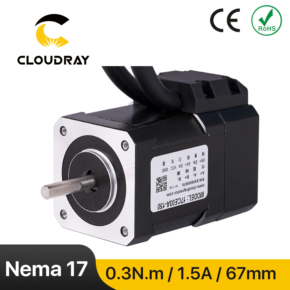 Cloudray Nema 17 motore passo-passo 0.3N.m 1.5A servomotore passo-passo ad anello chiuso con Encoder per stampante 3D CNC