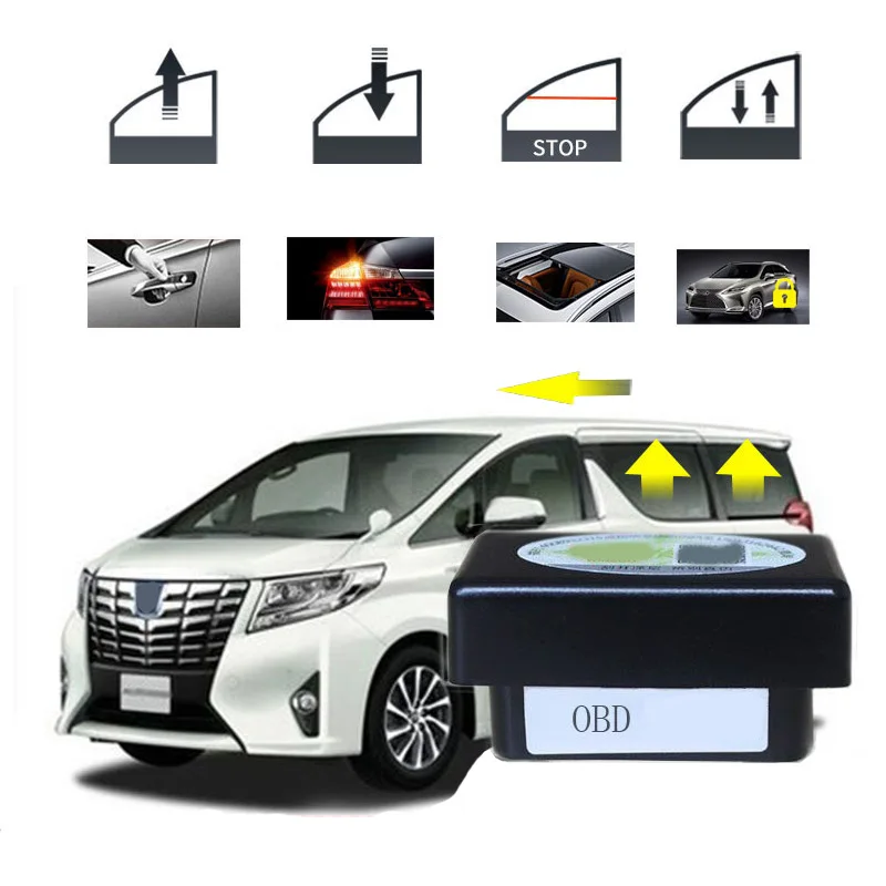 Janela inteligente para toyota, alfanard, dispositivo automático de fechadura de porta, dispositivo de fechadura automática, acessórios para carros