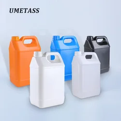 5L Empty Square Plastic Jerry Can Food Grade Thicken Liquid Container Essence Sample Leak Proof Bottle 1PCS