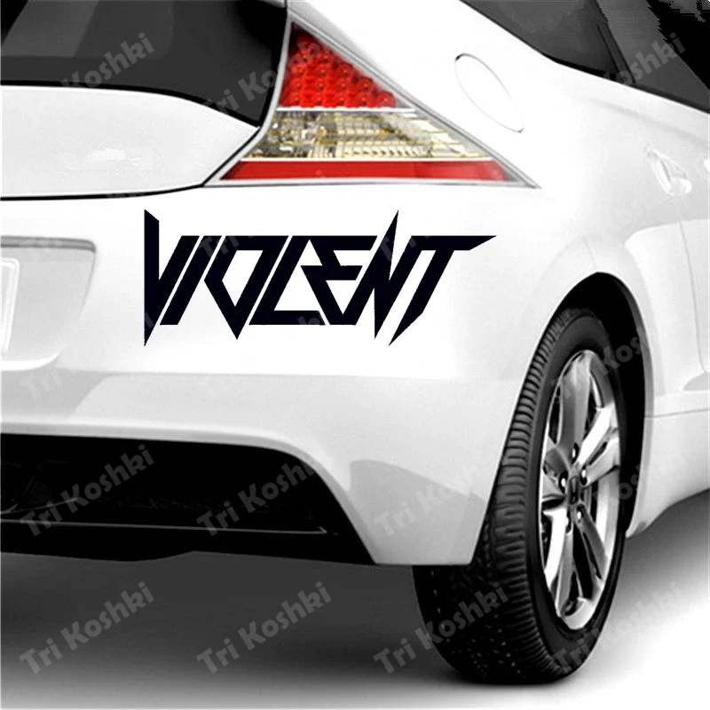 Tri Koshki HZX1473 text violent car sticker Vinyl Decals Waterproof sticker on Car Body Rear Window truck sticker