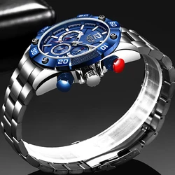 2024 New Watches Mens LIGE Sports Waterproof Watch For Men Luminous Chronograph Mens Watches Top Brand Luxury Relogio Masculino