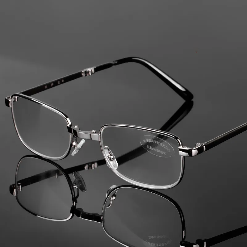 Seemfly Foldable Alloy Reading Glasses Women Men Folding Prosbyopic Glasses Ultralight +0.5 0.75 1.0 1.25 1.5 1.75 2.0 2.5 3.0