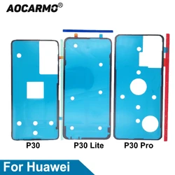 Aocarmo For Huawei P30 / P30 Lite / P30 Pro  / Nova 4e Back Battery Cover Adhesive Rear Door Frame Glue Tape Sticker Replacement