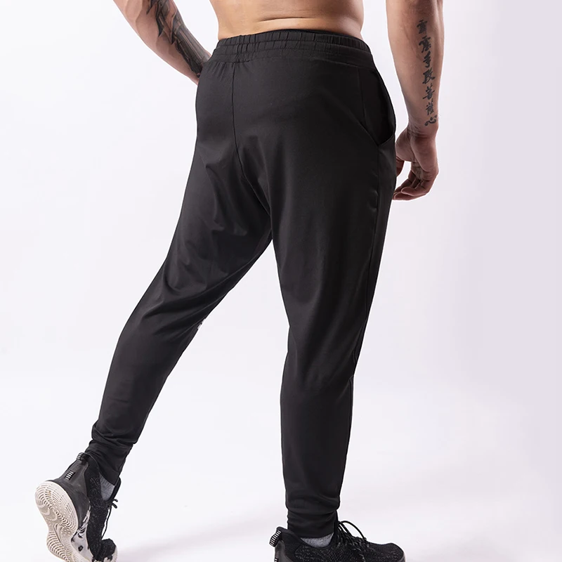 Custom Logo Mannen Hoge Elastische Running Broek Sneldrogende Ademend Joggers Joggingbroek Bodybuilding Fitness Gym Sportkleding Broek