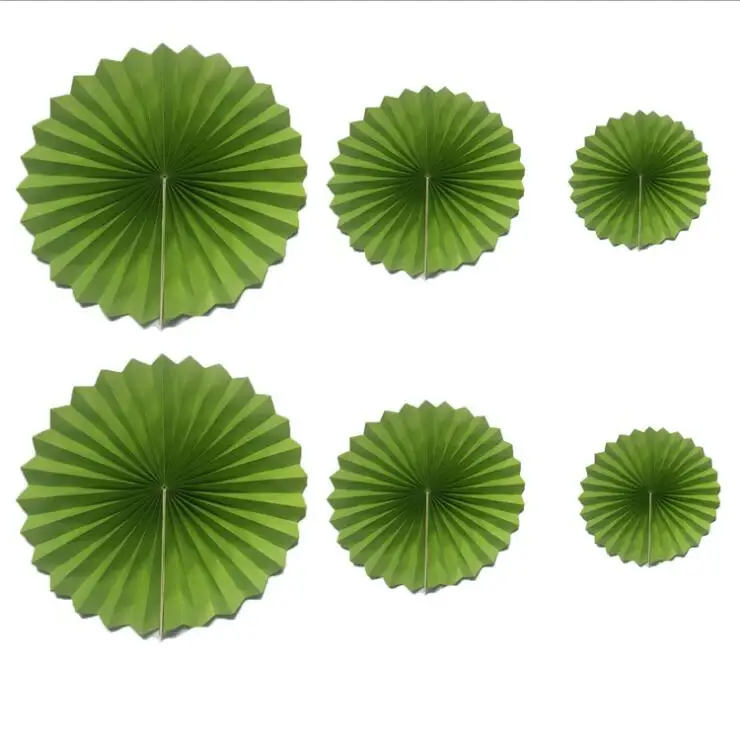 6 stks/set Roze Paars Groen Blauw Wiel Tissue Papier Opknoping Fans Bloemen Craft Voor Birthday Party Wedding Baby Shower Decoratie