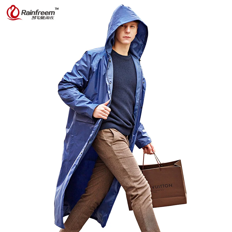 

Rainfreem Impermeable Raincoat Women/Men Waterproof Trench Coat Poncho Double-layer Rain Coat Women Rainwear Rain Gear Poncho