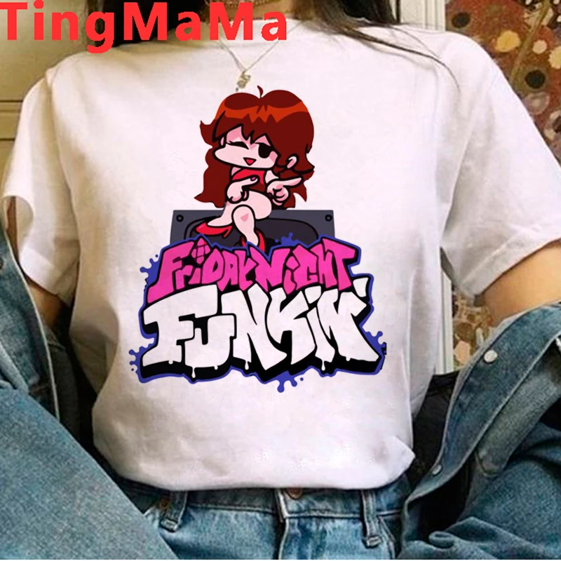 New Game Friday Night Funkin T Shirt Men Kawaii Singer Hip Hop Harajuku Cartoon Graphic Tees Funny Men T-shirt Unisex Male