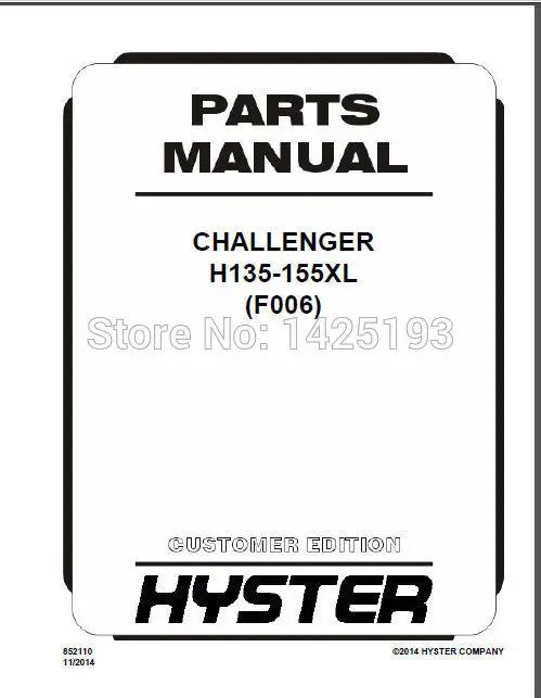 New Full Hyster Spare Parts PDF 2017 USA