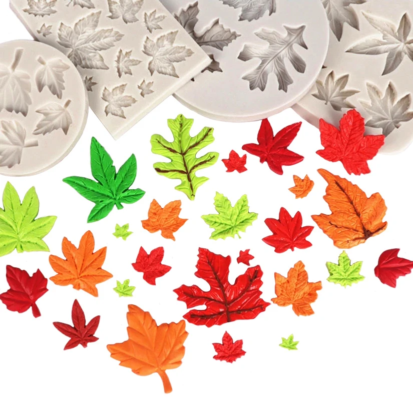 Maple leaves Shapes 100% Platinum Silicone Sugarcraft Mould, Fondant Cake Decorating Tools Bakeware