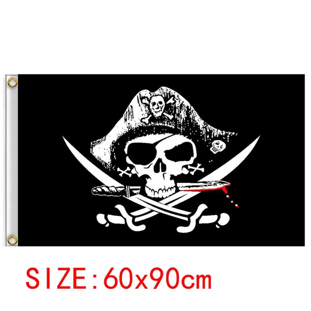 Pirate Flag 60x90cm Calico Flag Skull Flag Polyester Banner Flags And Banners Home Decor Fade Resistant Jolly Roger Flag Decor