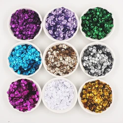 10g/Bag 6mm Round Concave Sequins PVC Craft Paillettes Sewing Wedding Dress Clothing Sequin DIY Craft Lentejuelas Accessories