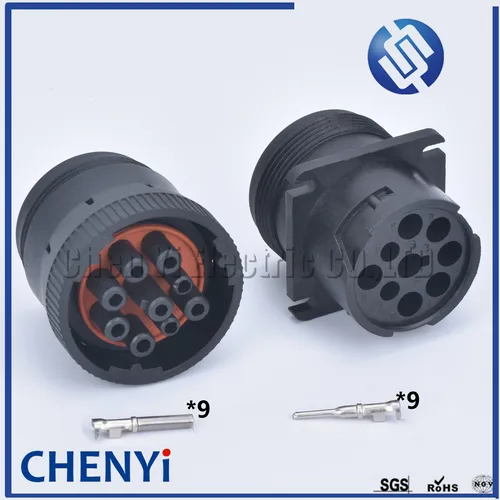 Conector automático impermeable de 9 pines herramienta de diagnóstico conector circular HD16-9-1939P HD16-9-1939S para pista J1939 para Deutsch