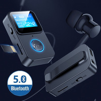 2023 Bluetooth 5.0 Receiver LED Display MP3 Music TF Player Wireless Handsfree Audio Receiver FM Transmitter Lossless Music