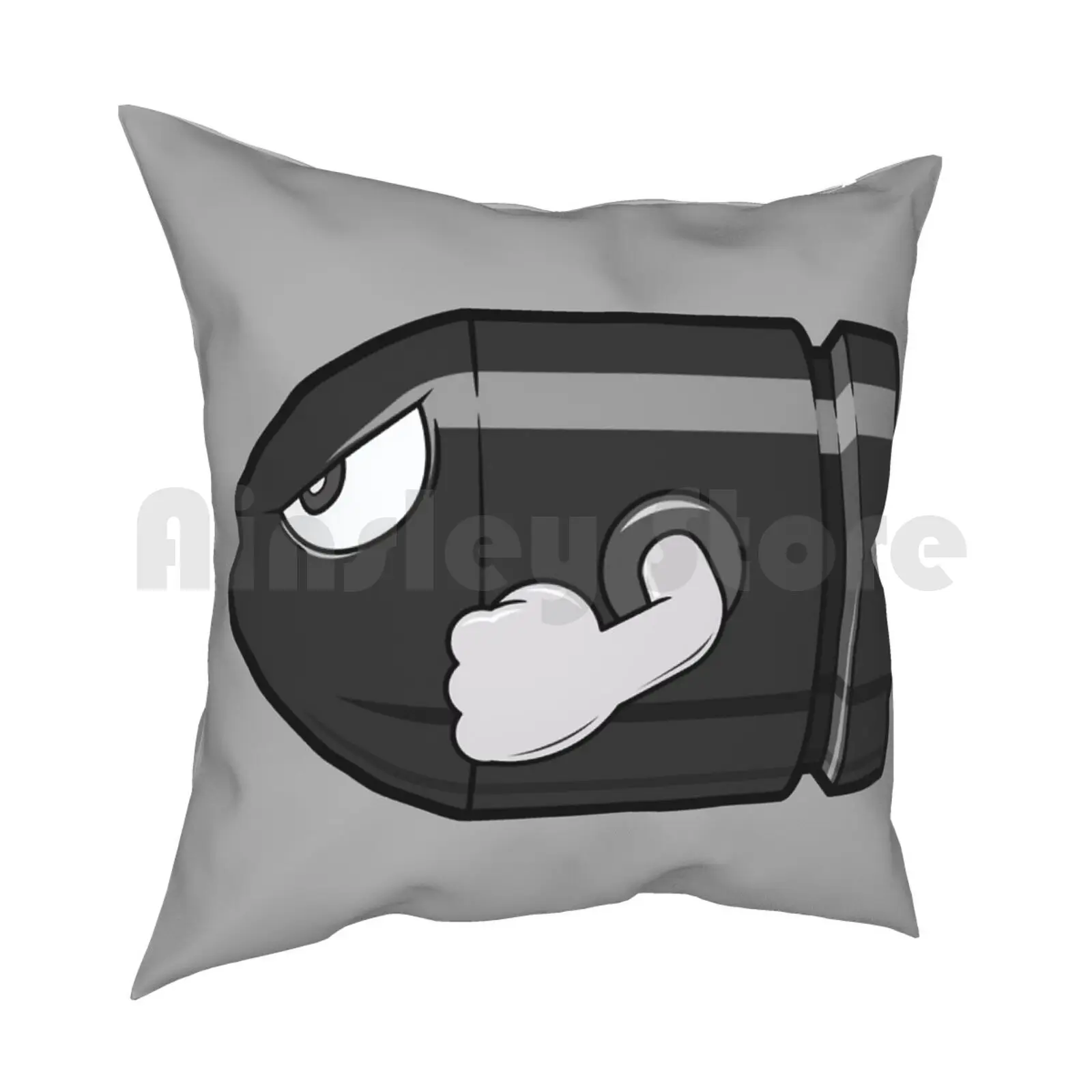 Bullet Bill Pillow Case Printed Home Soft DIY Pillow cover Super Kart Bullet Bill Bullet Bill Item Gaming Games Console