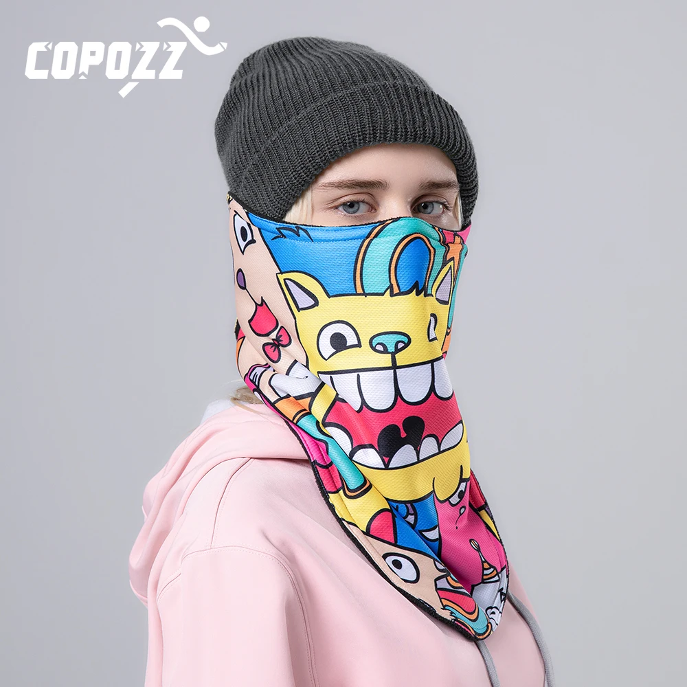 Maschera da esterno sciarpa a triangolo in pile maschera da sci sci ciclismo moto maschera cappellini con teschio passamontagna per casco per adulti