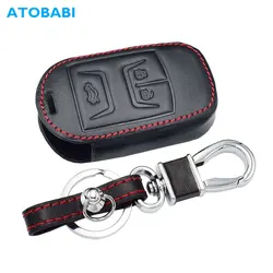Real Leather Car Key Case For Chery Tiggo 3 5 Chery ARRIZO 3 7 Chery E3 E5 Bonus 3 Buttons Smart Remote Fob Cover Keychain Bag
