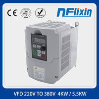 4kw / 5.5kw 220v single phase input 380v 3 phase output AC Frequency Inverter AC drives /frequency converter Nf