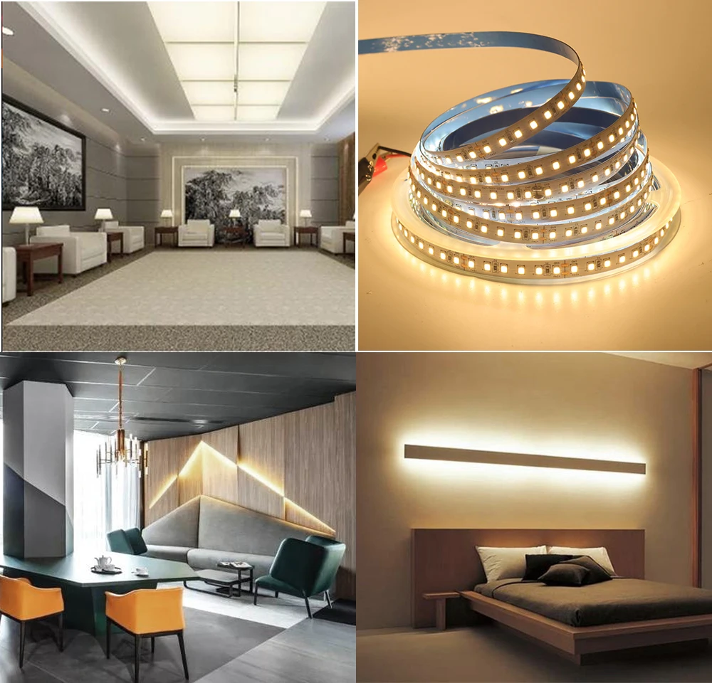 DC 24V LED Strip SMD 2835 5m 10m 15m 20m/Roll 120LEDs/m 3000K 4000K 6000K Flexible Rope Ribbon Tape Light Lamp for Home Deco