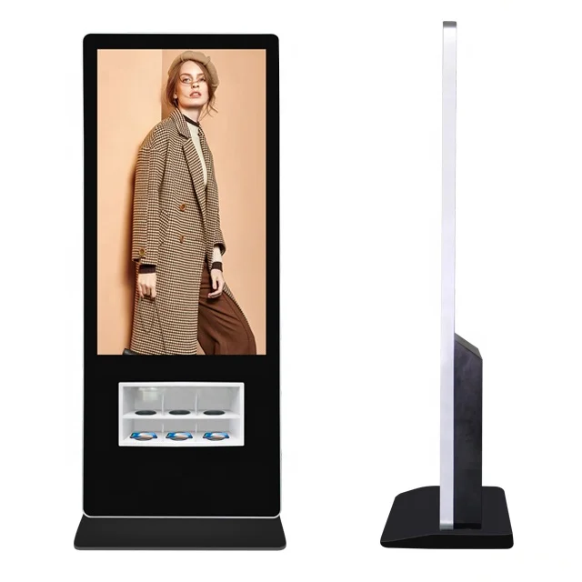 

55 inch free standing charger kiosk wireless charging station fast advertising display public charger