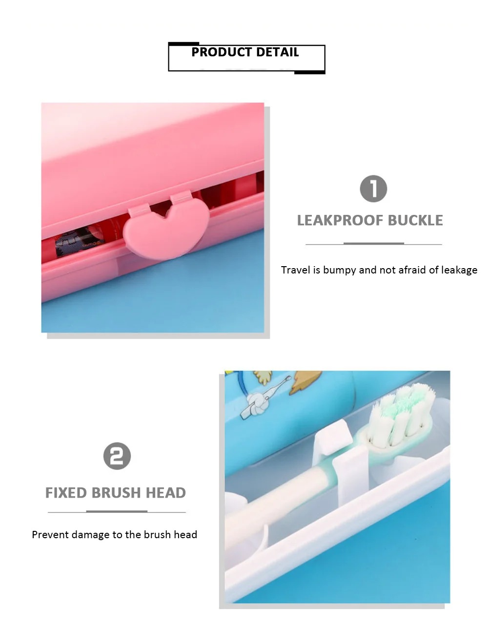 Electric Toothbrush Case Safe Teeth Brush Box Outdoor Tooth Brush Storage Camping Toothbrush Box For Oral X(Only Travel Box)